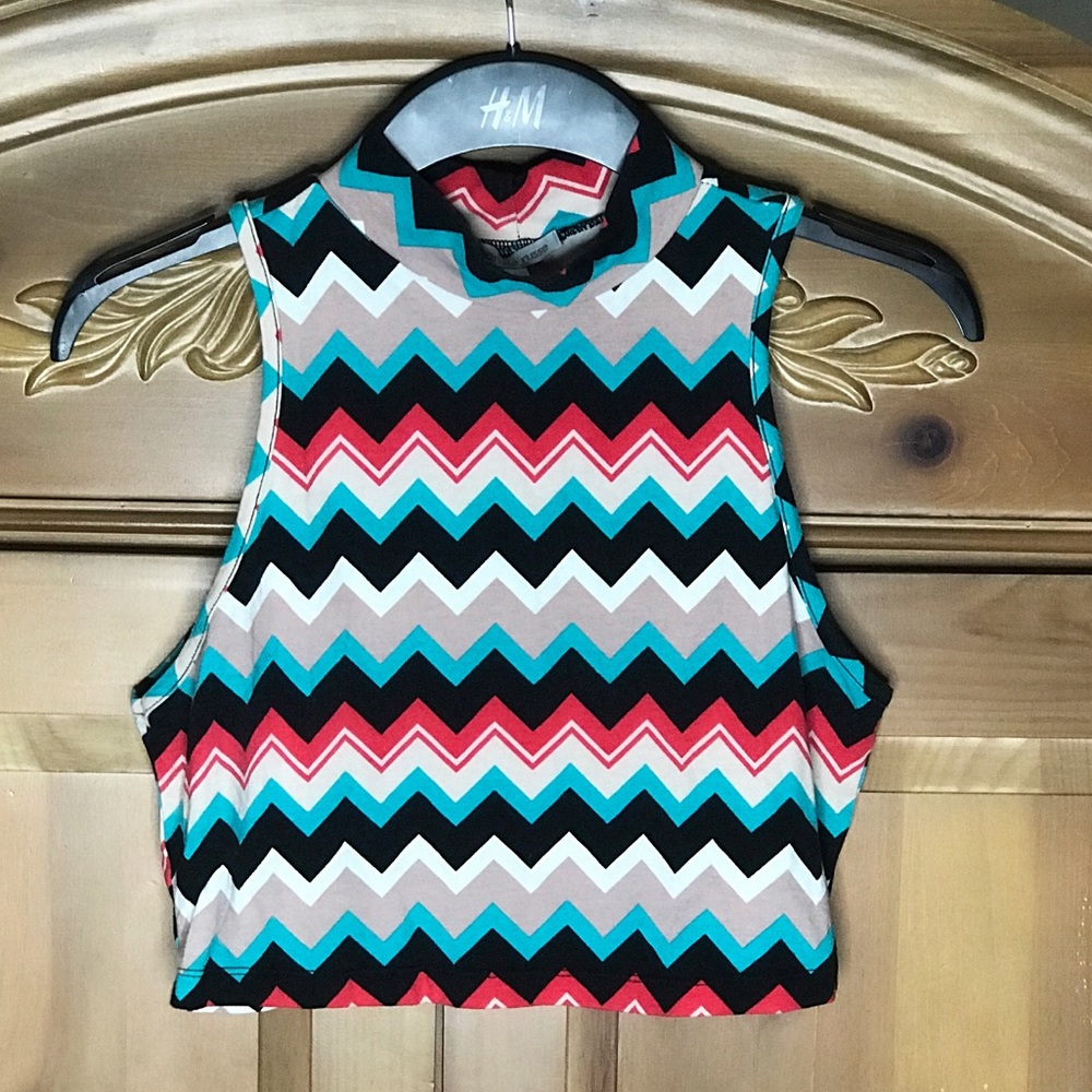Charlotte Russe Chevron Crop Top.